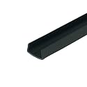 Outwater Plastics Black 1/2" Styrene Plastic U-Channel/C-Channel 48 Inch Lengths (Pack of 3)