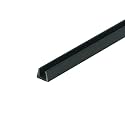 Outwater Plastics Black 3/16'' Styrene Plastic U-Channel/C-Channel 46 Inch Lengths (Pack of 3)