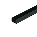 Outwater Plastics Black 3/8'' Styrene Plastic U-Channel/C-Channel 72 Inch Lengths (Pack of 10 Pieces, 60 feet Total)