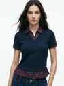 OUTZIDR Casual Checkered Women Multicolor Top