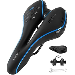ouxi gel comfortable bike seat for men and women shock absorbing waterproof bicycle saddle with butt pain relief zone and ergonomics design for mountain bikesroad bikes
