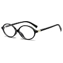 Oval Retro Blue Light Blocking Glasses for Women Men Vintage Fashion 90s Small Face Computer Screen Gaming TV Phones Anti Eyestrain &amp; UV Glare Glasses Non-prescription