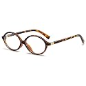 Oval Retro Blue Light Blocking Glasses for Women Men Vintage Fashion 90s Small Face Computer Screen Gaming TV Phones Anti Eyestrain & UV Glare Glasses Non-prescription