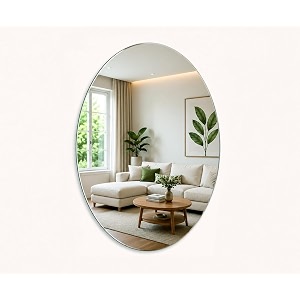 Oval Shape Adhesive Mirrors Sticker for wall