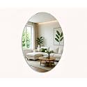 Oval Shape Adhesive Mirrors Sticker for wall