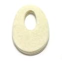 Oval Shaped Felt Callus Protective Pads - Adhesive Foot Pads That Surround Calluses from Rubbing On Shoes - 1/8" - 50 Pack