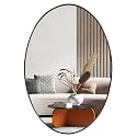 Oval Wall Mirror, 30"x36" Black Oval Vanity Mirror, Bathroom Mirror of Metal Frame, Home Decorative Wall Mounted Mirror for Bathroom, Living Room, Entryway, Vanity