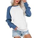 Ovanviso Womens Long Sleeve Sweatshirt Casual Crewneck