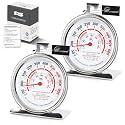 Oven Thermometer 3.23" Dial 50-500°F, NSF Food Safety Zones 2-Pack