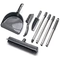 OVENTE Carpet Rake Rubber Broom with Squeegee Set, Grey CT2504GY