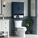 Over The Toilet Storage Cabinet, Over Toilet Storage with Door Above The Toilet Cabinet Freestanding Space Saver Behind Toilet Bathroom Organizer Over Toilet Bathroom Organizer, Ultramarine