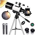 Overa F30070M Telescope for Kids Beginners, High Definition High Power Telescope with Adjustable Tripod & Bracket Telescope, Portable Travel Telescope Perfect for Teens, Picnic Telescope.