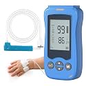 Overnight Pulse Oximeter, Medical Grade Accuarcy SpO2 &amp; Pulse Rate Continuous Pulse Oximeter Pediatric Blood Oxygen Saturation Monitor Handheld Infant with Adjustable Alarms