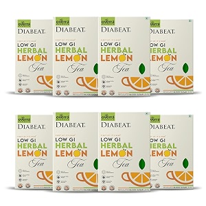 overra herbal diabeat low gi diabetic friendly lemon tea - 250gm pack of 8