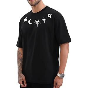 Oversized Baggy Fit Drop Shoulder Half Sleeves