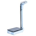 Oversized Dial Bathroom Scale, with Adjustable Height Rod - Easy to Read Mechanical Weight Scale with Telescopic Pole Up to 190Cm and 120Kg Weighing Range,Blue