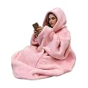 Oversized Hoodie Blanket, Wearable Blanket sweatshirt, Ultra Soft Sherpa Fleece Comfy Snuggle Hoodie