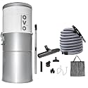 OVO 750 Airwatts Heavy Duty Powerful Central Vacuum System, Hybrid Filtration (with or Without Disposable Bags) 35L or 9.25Gal, with 35ft Deluxe Accessory kit Included