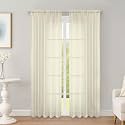 OWENIE Cream Sheer Curtains 72 inch Length 2 Panels Set, Rod Pocket Voile Fimly Sheer Drapes for Living Room/Bedroom, 2pcs, Each 52" W x 72" L
