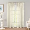 OWENIE Cream Sheer Curtains 84 inch Length 2 Panels Set, Rod Pocket Voile Fimly Sheer Drapes for Living Room/Bedroom, 2pcs, Each 52" W x 84" L