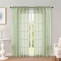 OWENIE Light Green Sheer Curtains 72 Inches 2 Panels for Living Room