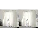 OWENIE Sheer Curtains 84 inch Length, Ivory Sheer Cutains 2 Panels Set for Bedroom/Living Room, Rod Pocket Voile Fimly Drapes, 2pcs, Each 42" W x 84" L (Pack of 2)