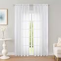 OWENIE White Sheer Curtains 84 inch Length 2 Panels Set, Rod Pocket Voile Fimly Sheer Drapes for Living Room/Bedroom, 2pcs, Each 52" W x 84" L