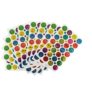 owinas460 glittering smiley big and small stickers in 10 sheets multicolourskids birthday giftreward stickersscrapbookingreturn giftcraftstar and more 10