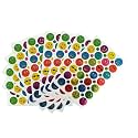 OWINAS,460 Glittering Smiley Big and Small Stickers in 10 Sheets Multicolours,Kids Birthday Gift,Reward Stickers,Scrapbooking,Return Gift,Craft,Star and More (10)