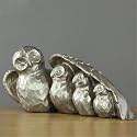 Owl Family of Four Bedroom Room Bedside Table Warm Small Decorations Family of Four Corner Set Children's Room (Color : B, Size : 35.5 * 13.5 * 15.5cm) (B 35.5 * 13.5 * 15.5cm)