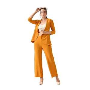 Womens High Waist Straight Fit TrousersSolid Korean
