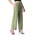 Women39s High Waist Straight Fit TrousersSolid Korean