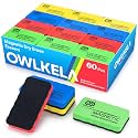 OWLKELA 60 pcs Dry Erase Erasers, 4 Colors