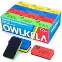 OWLKELA 72 pcs Dry Erase Erasers, 4 Colors