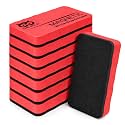 OWLKELA 8 Pcs Dry Erase Erasers, Red