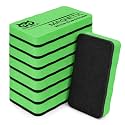 OWLKELA 8 Pcs Dry Erase Erasers, Green