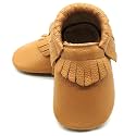 OWLOWLA Baby Moccasins Soft Sole Leather Baby Shoes Infant Toddler Pre-Walker Shoes Baby Boy Girl