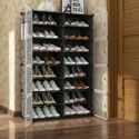 Owme 16-Tier Plastic Shoe Rack with Dustproof