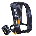 Owntop Automatic/Manual Inflatable Vest, Manual Convertible Option, Low Profile, Zipper Closure, Inflatable Fishing Jacket for Kayaking, Boating and Fishing, 24g CO2 Cylinder Included