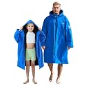 Owntop Swim Parka Kids Adult | Waterproof &amp; Sherpa Lining | Velcro Arm Patch | Oversized Hooded Surf Poncho Changing Robe