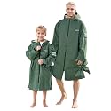 Owntop Swim Parka Kids Adult | Waterproof &amp; Sherpa Lining | Velcro Arm Patch | Oversized Hooded Surf Poncho Changing Robe