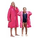 Owntop Swim Parka Kids Adult | Waterproof &amp; Sherpa Lining | Velcro Arm Patch | Oversized Hooded Surf Poncho Changing Robe
