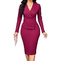 Oxgmoky Women39s Elegant Dresses Work Business Dress