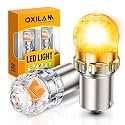 OXILAM 1156 LED Bulb Amber Yellow for Turn Signal 800% Brighter 7506 1141 1073 1156NA LED Blinker Light Bulb Parking Brake Lights, Pack of 2