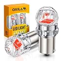 OXILAM 1156 LED Bulb Red Brake Lights, 800% Brighter 7506 BA15S P21W 1141 1073 LED Bulb with Projector for Tail Stop Parking Blinker Lights, Pack of 2