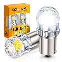OXILAM 1156 LED Bulb White Reverse Light Bulb, 800% Brighter 1141 P21W 7506 BA15S LED Bulb for Backup Brake Turn Signal Parking DRL Light, Pack of 2