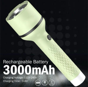 oximus portable rechargeable torch with 4 mode light type c fast charging torch