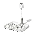 OXO Tot Travel Size Drying Rack with Bottle Brush- Gray