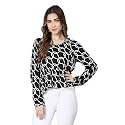 oxolloxo Black Fleek Satin Printed Women top
