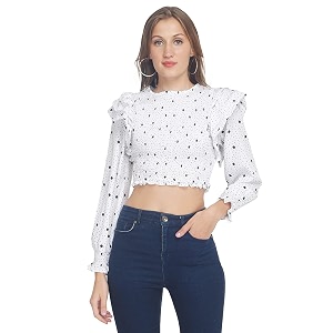oxolloxo Frill Me Up in Polka Womens